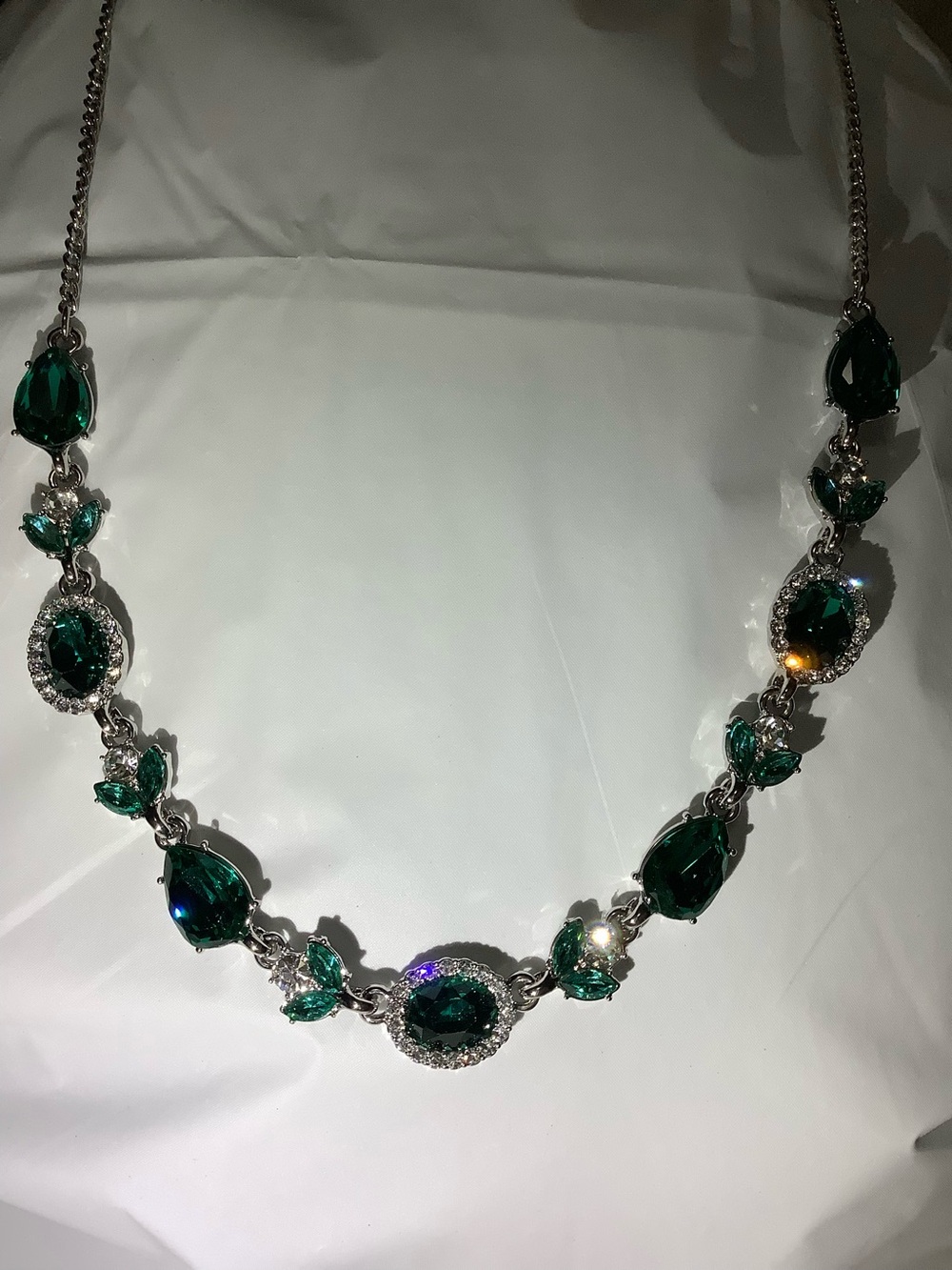 Givenchy ~Glass Stone Frontal Necklace